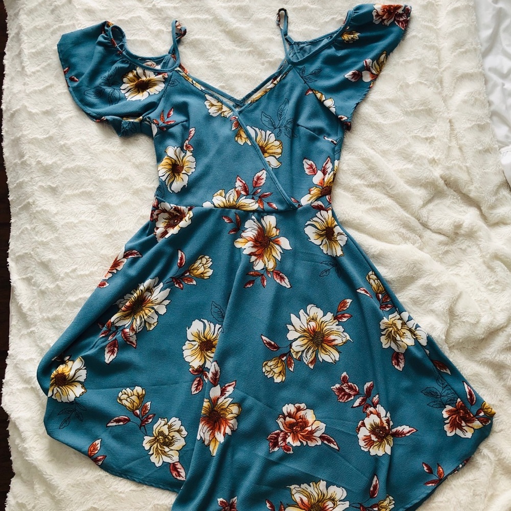 Strappy off the shoulder dress